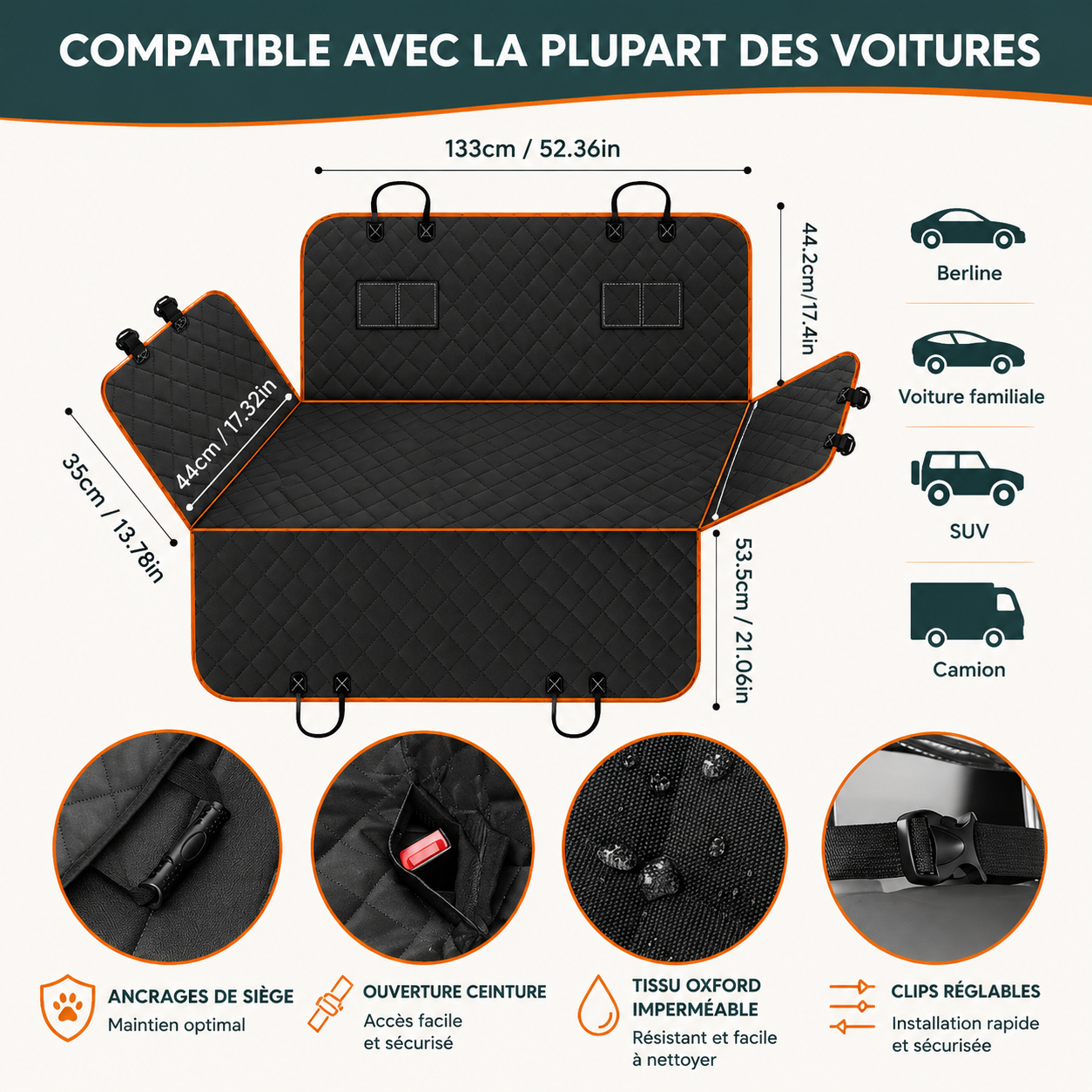 Hamac Auto Intégral pour Chien