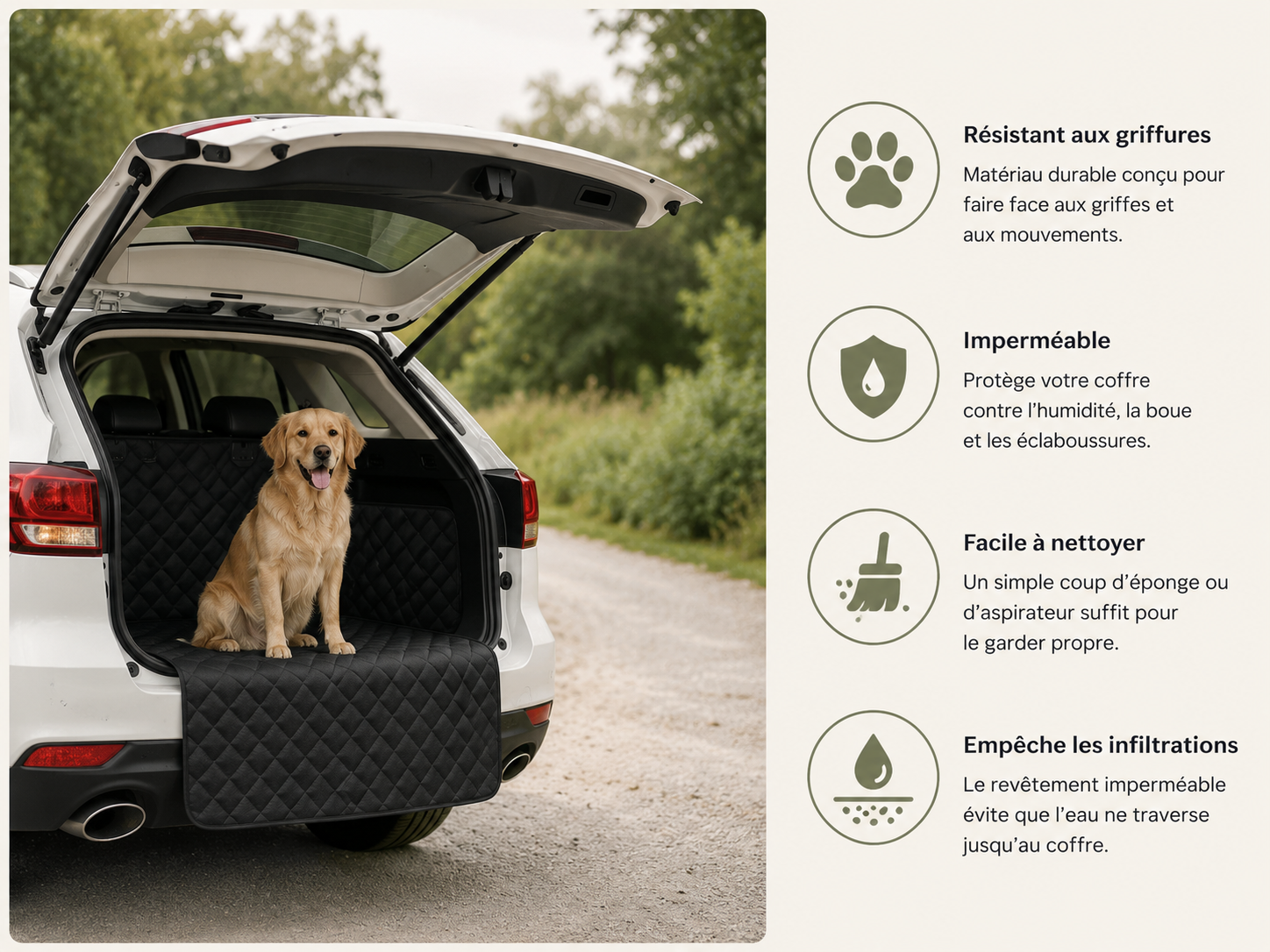 Protection de Coffre 4-en-1 pour Chien