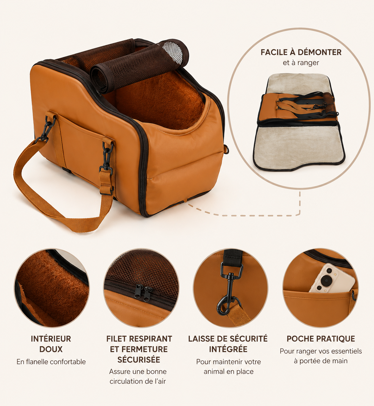 Sac Siège Auto Nomade pour Chien